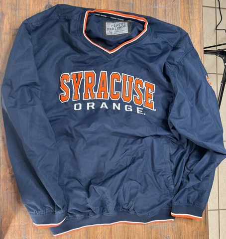 SYRACUSE ORANGE Pullover Wind Breaker Campus Heritage Collection Logo Size XL! Cover