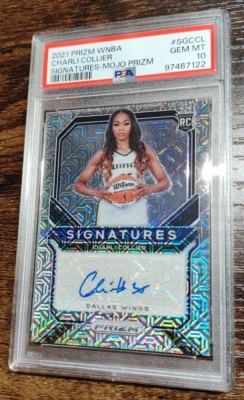 2021 Prizm WNBA Charli Collier AUTO RC MOJO /25 PSA 10! ROOKIE! - Image 1 of 2