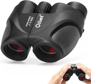 8x25 Compact Binoculars BAK-4 Prism ED Lens Wide-Angle Durable Black - NIB - Picture 1 of 6