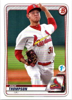 2020 Bowman 1st Edition Zack Thompson #BFE-6 St. Louis Cardinals - Image 1 of 2