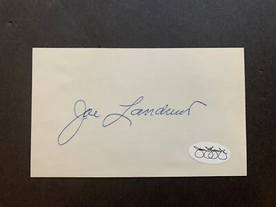 1950-52 Dodgers Joe Landrum (d.2018) Signed Autographed 3x5 Index Card JSA SOA - Image 1 of 3
