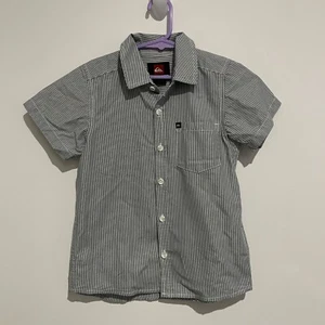 Quiksilver Kids Boys Striped Button Up Short Sleeve Shirt Size 6 years - Picture 1 of 5