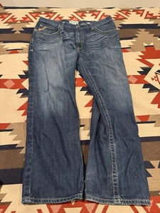 Ariat Men's M2 Traditional Relaxed Boot Cut Denim Blue Jeans Size 40 x 32 - Picture 1 of 8