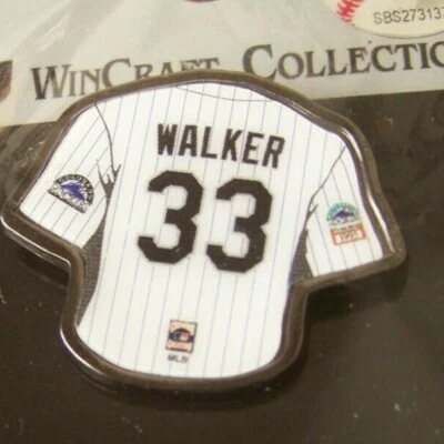 Colorado Rockies Larry Walker 33 jersey pin primary & 1995 Coors Field logos - Image 1 of 4