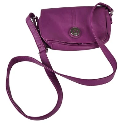 Tyler Rodan Womens Turn Buckle Bag Purple Fairy Card Pockets w/Adjustable Strap - Image 1 of 4