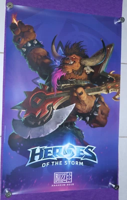 BLIZZCON BLIZZARD 2015 HEROES OF THE STORM POSTER ELITE TAUREN CHIEFTAIN ETC NEW - Image 1 of 2