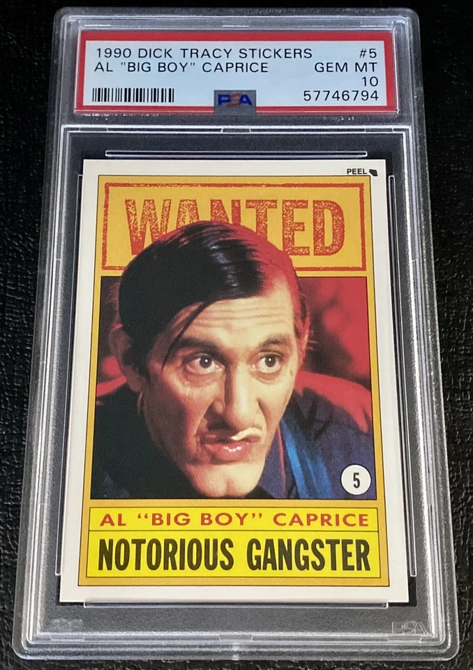 Al Pacino PSA 10 1990 Topps Stickers Dick Tracy Gem Mint Al Big Boy Caprice Card - Image 1 of 2