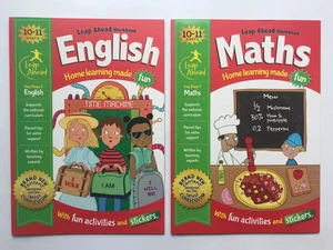 KS2 Leap ahead English & Maths Home Learning Workbook With Stickers Ages 10-11 - Picture 1 of 5