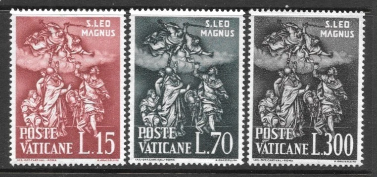 Sello de la Ciudad del Vaticano, 1961, sc # 298-300 (3), MNH / VA - 122 Foto 1 de 1