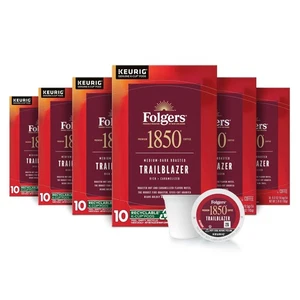 1850 Trailblazer Medium Dark Roast Kaffee 60 K Tassen kräftiger glatter Geschmack - Bild 1 von 8