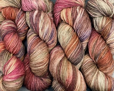 Handgefärbte Wolle Merino/Ramie je 100 g - Bild 1 von 4