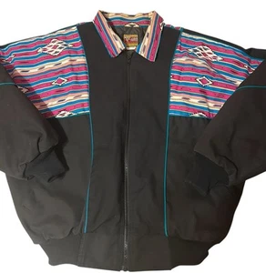 Vintage Bee Wild Jacket Mens Size L Unisex Aztec Southwestern Print Rodeo Cowboy - Picture 1 of 8