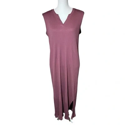 Maxi Vestido Acanalado Espléndido Lluvia Medio Abertura Lateral Sin Mangas Clásico Informal Nuevo con Etiquetas Foto 1 de 4