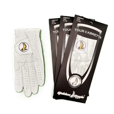 Golf Glove 3 Pack Genuine 100% Cabretta Leather Golden Eagle Golf Free Fast Ship