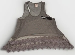 Neu mit Etikett Sympli Mist Tanktop mit Spitzenunterteil grau Gr. 12 - Bild 1 von 8