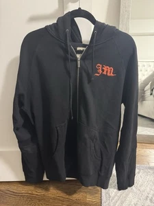 Men’s Juicy Couture Zip Up Black Hoodie Size Large  - Picture 1 of 5