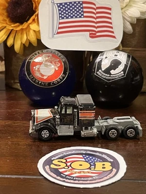 Yatming Kenworth Semi Truck Tractor 1:100 Black Diecast USED EX Condition - Image 1 of 4