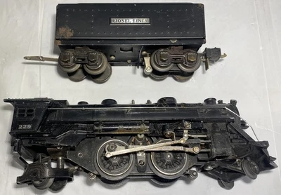 Lionel Pre War #229 Steam Locomotive and Tender 2689W O Gauge - Image 1 of 4