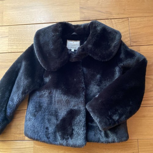 Cappotto pelliccia bambino Kate Spade nero 120 7 anni 8 presentazione