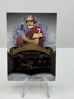 Joe Theismann Auto 22/50 2008 Upper Deck Exquisite Legendary Signatures - Corner - Image 1 of 3