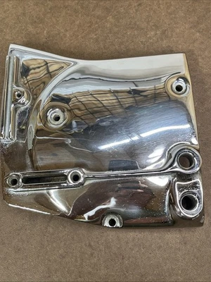 Capa de roda dentada frontal cromada Harley Davidson genuína usada GG - Imagem 1 de 4