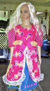 Girls Handmade One Of A Kind Pink Lalaloopsy Dress. Size 6-7T. Only 1 Available - Picture 1 of 10