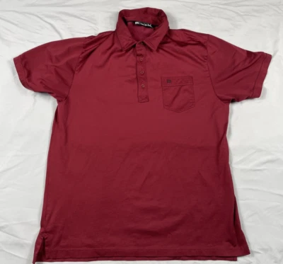 Camisa Travis Mathew XL Roja Golfista Golf Polo Manga Corta Botón Para Hombres Foto 1 de 4