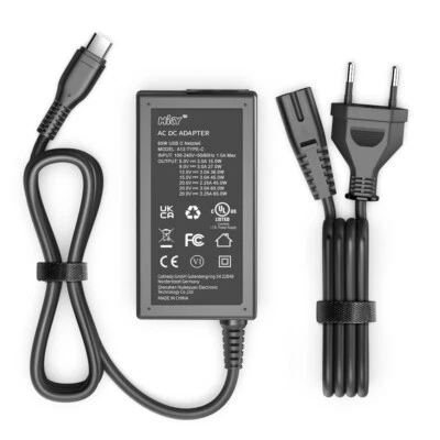 HKY 65W USB-C Schnellladegerät für LG Gram 17Z95P, 17Z90Q, 17Z90R, 17Z90S, 16T90P