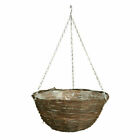 Kingfisher HB12R 30cm Dark Rattan Hanging Basket - Brown