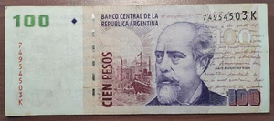 ARGENTINA 100 PESOS 2003 P 357a MBC - Picture 1 of 2