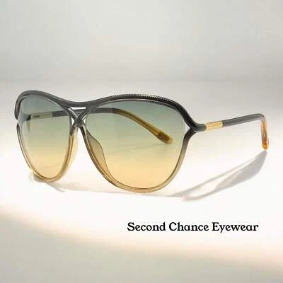 Tom Ford Tabitha TF183 20B Green Aviator Sunglasses-Gradient Lenses-Full kit - Image 1 of 4