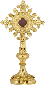 Religiöse verzierte Messing Monstranz Reliquiar Box, 13 Zoll - Bild 1 von 6
