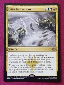 Magic The Gathering AETHER REVOLT DARK INTIMATIONS black/blue/red card MTG - Picture 1 of 2