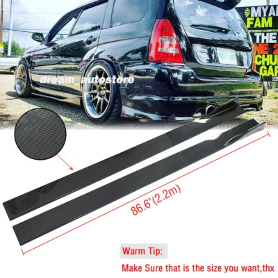 Faldas laterales de fibra de carbono para Subaru Forester extensión labio basculante 86,6" / 2,2 M Foto 1 de 4