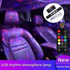 Car Atmosphere Wireless RGB Roof Star Light USB Interior LED Remote Control Auto