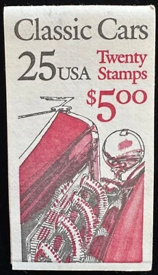 SC US  2385a (Bk164)  Classic Cars 25c - Folded Bkt of 20  ~MNH - 1988 - Image 1 of 3