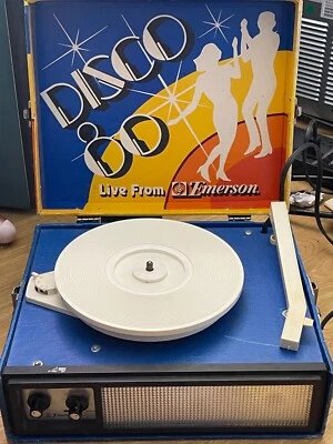 Vintage Emerson Disco 80 Record Player Color Flashing ~ Needs Needle - Image 1 of 4