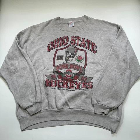 Vtg Ohio State Buckeyes Rose Bowl Sweatshirt Adult Size 2XL Gray 1997 Crewneck Cover