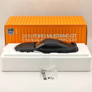 1:18 DM Ford Mustang GT 2019 noir mat RHD voitures moulées sous pression modèles miniatures passe-temps - Photo 1/17