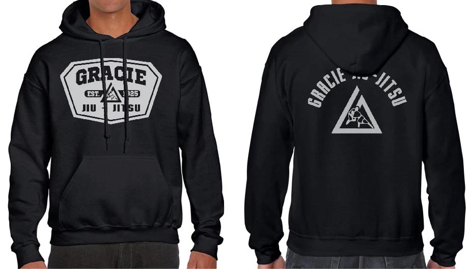 Gracie Jiu Jitsu MMA Fighter Sudadera con Capucha Sudadera con Capucha 2 Caras Foto 1 de 1