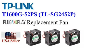 3x Ventiladores de repuesto silenciosos para TP‐LINK T1600G-52PS (TL-SG2452P) - Imagen 1 de 7