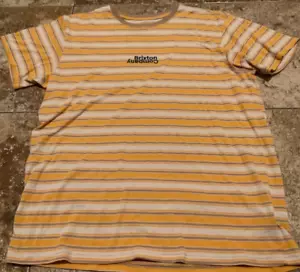 BRIXTON STRIPED RINGER T-SHIRT EMBROIDERED ( MENS LARGE ) STANDARD FIT PREOWNED - Picture 1 of 5