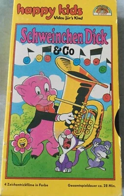 VHS happy kids: Schweinchen Dick & Co (mcp Video) Pappschuber FSK oA - Bild 1 von 4