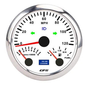 Ι 3 In 1 GPS Speedometer Tachometer Fuel Level Gauge With Turn Signal 7 Colors - Picture 1 of 12