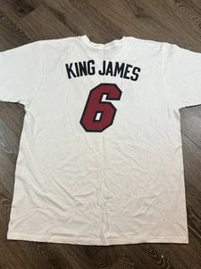 Camiseta Adidas LeBron James Miami Heat King James Apodo y Número Para Hombre XL - Imagen 1 de 7
