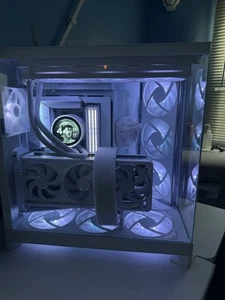 NZXT - H9 Flow+ RGB 2025 ATX Mid-Tower Dual-Chamber PC Case - White - Picture 1 of 2