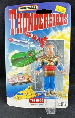 1992 Matchbox - Thunderbirds 3.75” Action Figure - The Hood - New On Card - Image 1 of 4