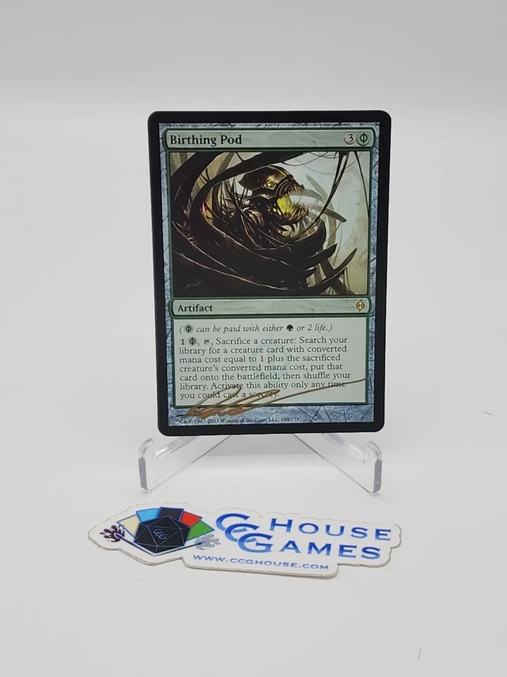MTG Birthing Pod Foil Gold Signed #Q Daarken New Phyrexia Magic #R1 *CCGHouse* - Image 1 of 4