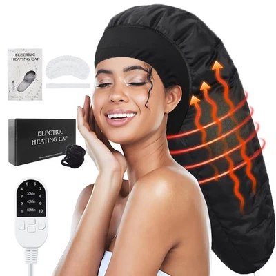Hair Steamer, Heat Cap for Deep Conditioning, Electric Thermal Steamer Cap fo... - Image 1 of 4