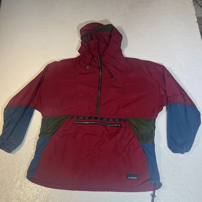 Винтажный LL Bean с капюшоном Anorak ветровка Tribal ацтеков пуловер куртка женщин M - Изображение 1 из 4